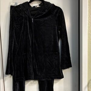 J.Jill PURE JILL Women's Black Hooded Zip-Up Jacket and Pants